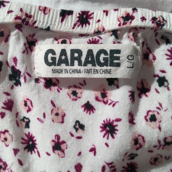 Garage Floral Print Button Up Tank Top - Picture 3 of 3